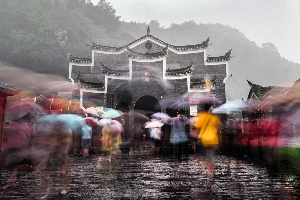 鳳凰古城虹橋風雨樓外觀